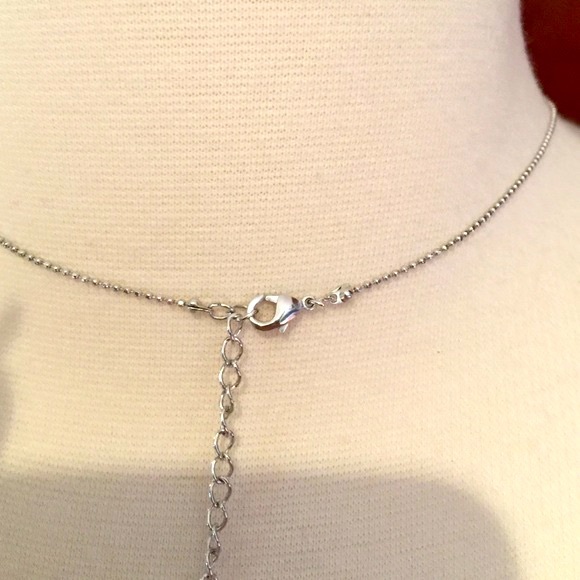 Vintage White Enamel Candy Stone Necklace - Picture 5 of 7